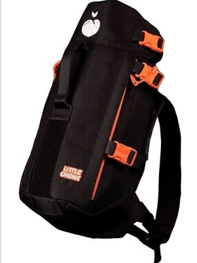 Little Chonk Black Sling Dog Carrier with Orange Accents